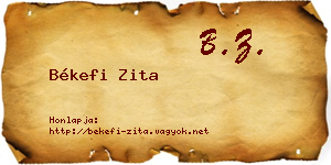 Békefi Zita névjegykártya